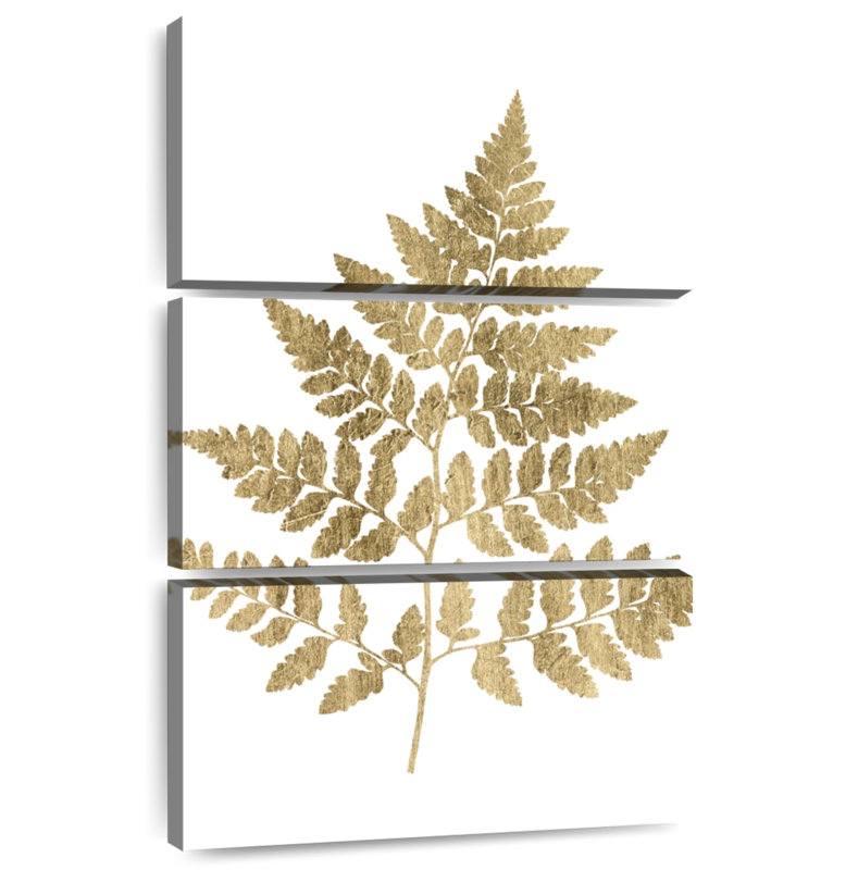 Harnek graphique fougère dorée I, H 38 po x l 24 po