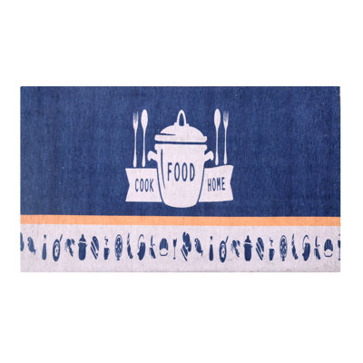 Tapis de cuisine luxueux en coton tissé épais, antidérapant et antidérapant, 18 po x 30 po
