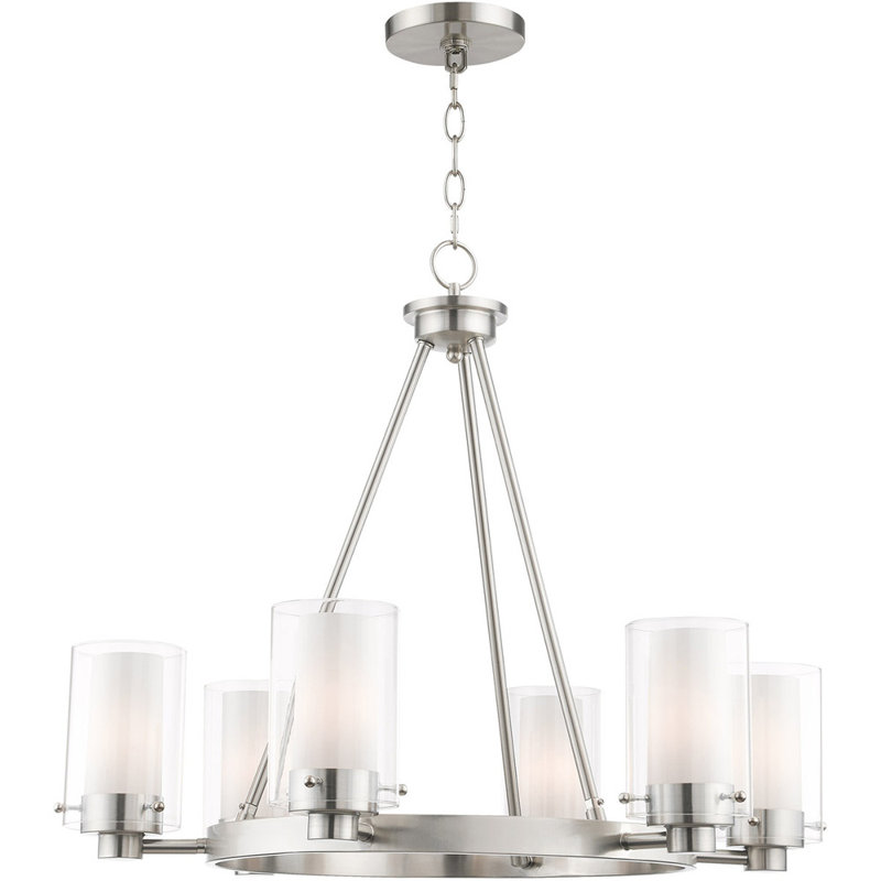 6 - Light Wagon Wheel Chandelier