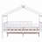 Full Size Wooden House Bed with Two Drawers, White-1262481025