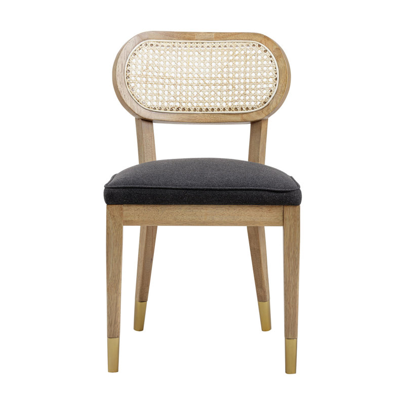 Chaise en lin Mary Performance, Naturel, Gris foncé