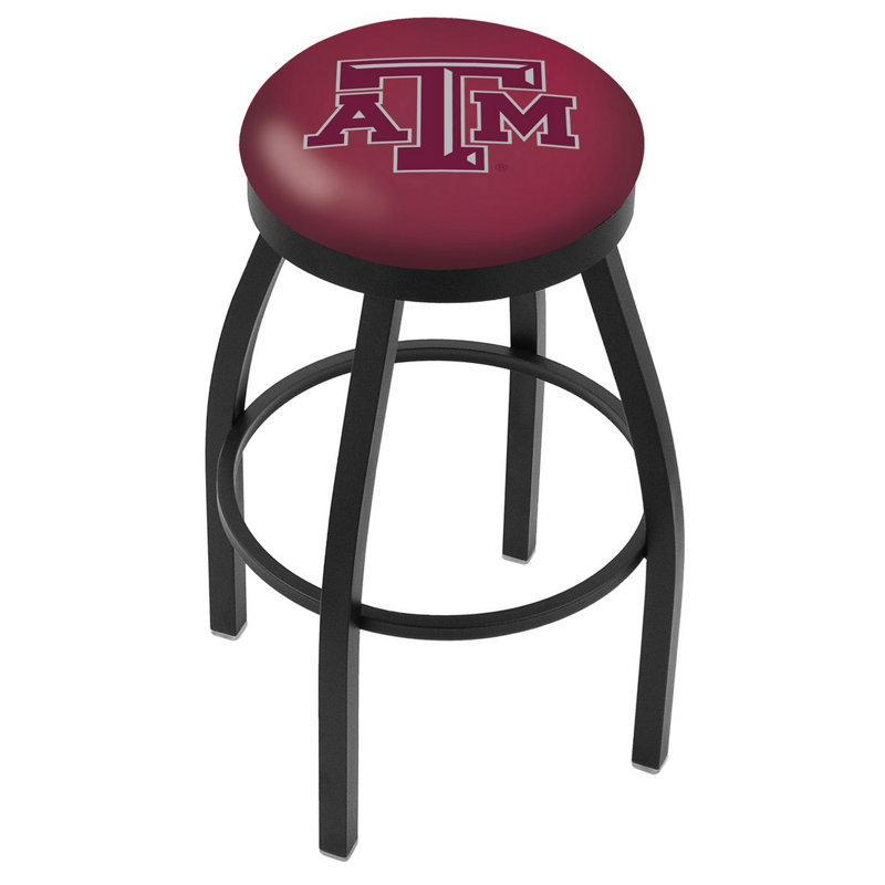 NCAA 36" Swivel Bar Stool, Texas A&M, Black