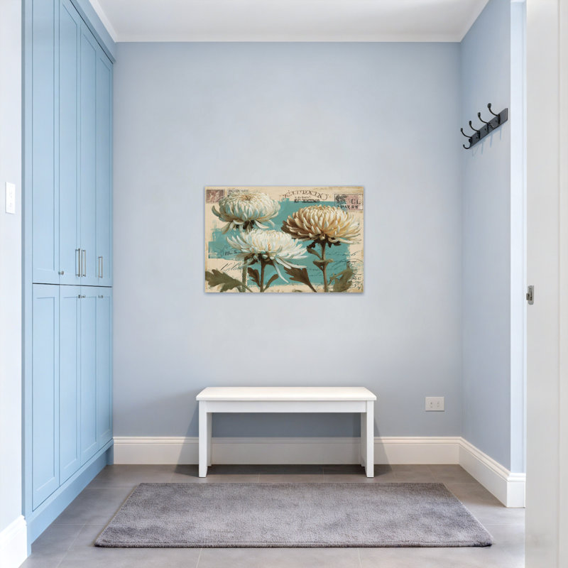 Plantes et fleurs, art floral rétro, H 24 po x l 36 po