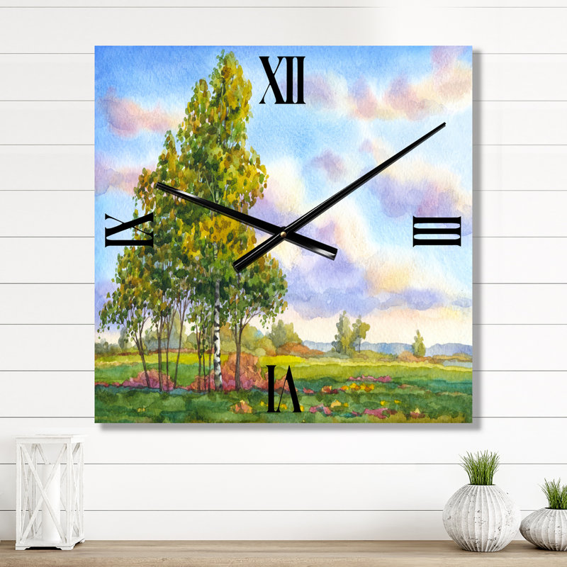 Paysage avec horloge murale, Moyen