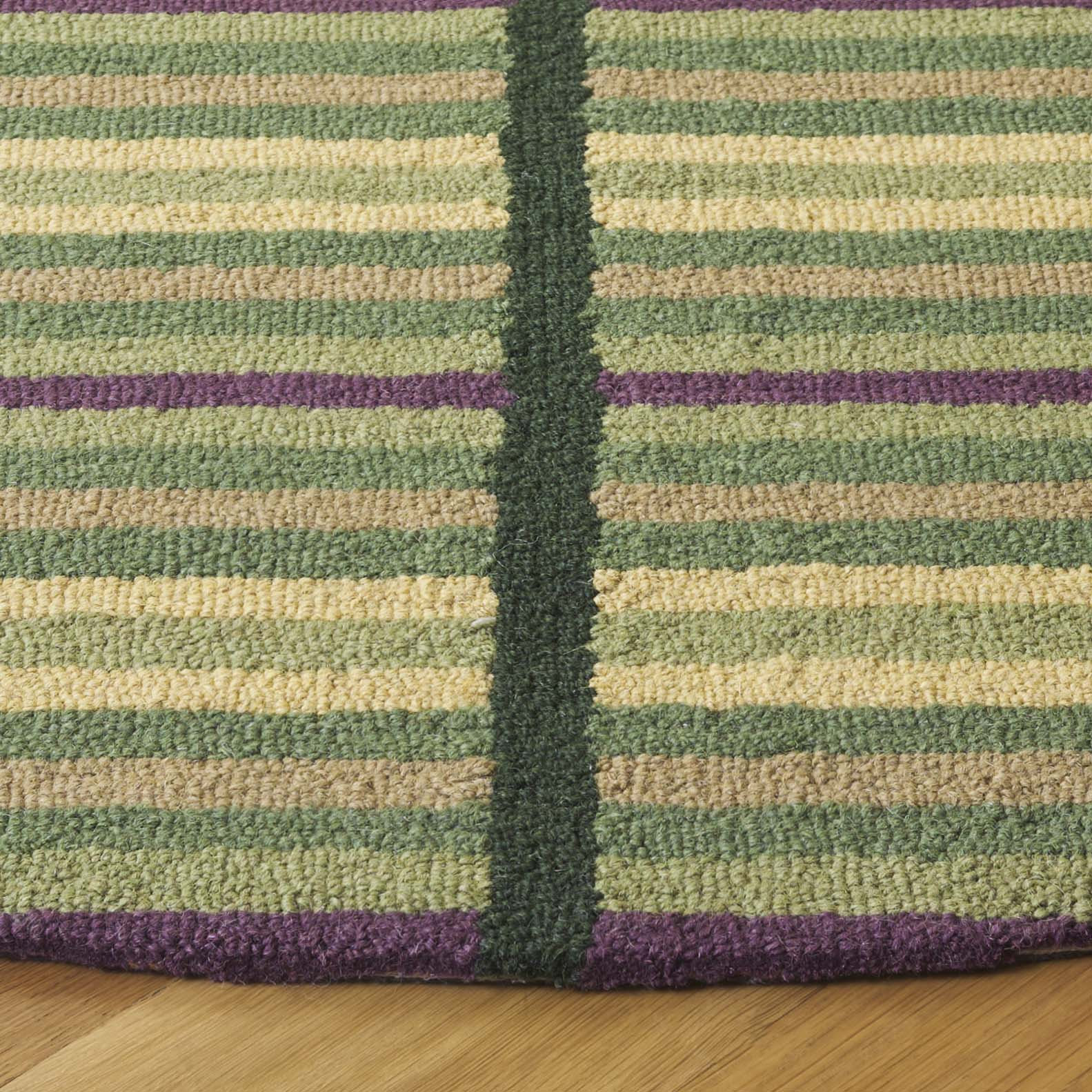 Karson Hand-Tufted Geometric Rug, Round 6'
