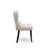 5 Piece Dinette Set Includes a Rectangle Dining Table with Butterfly Leaf and 4 Doeskin Linen Fabric Parson Dining Room Chairs, Mahogany