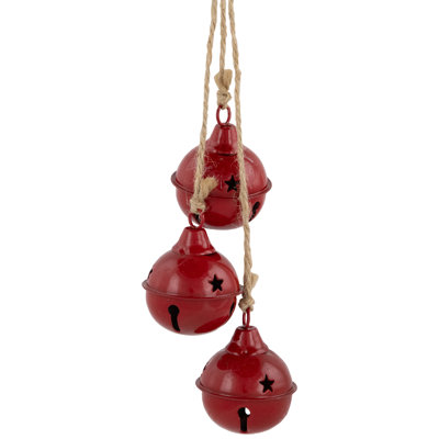 Cascading Christmas Jingle Bell Ornaments - 13.5" - Set Of 2