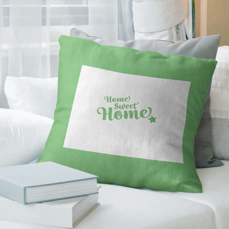 Coussin doux home, Casper, 26 po x 26 po, Vert