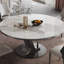 Modern round rock plate dining table and chair set