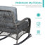 Chaise berçante d'extérieur en osier / rotin avec coussins-1415068349