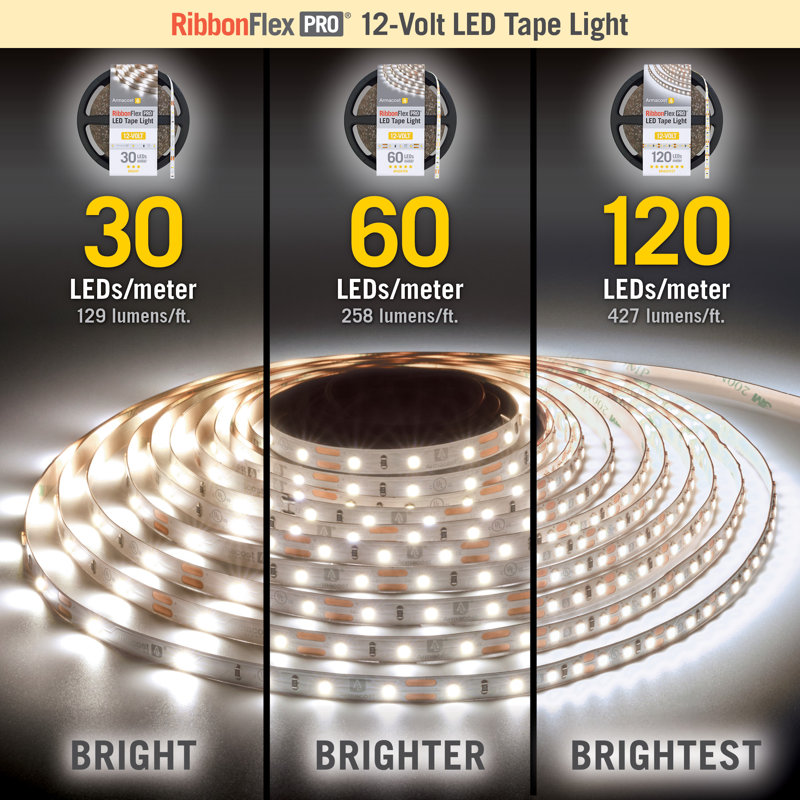 Ruban de lumière RibbonFlex Pro, 12 V, 4 000 K, 30 DEL / M, IP20, 5 M, 4 000 K