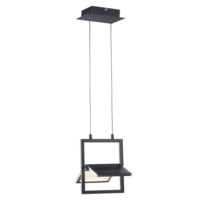 Mershon 1 - Light Black LED Lantern Pendant