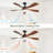 52 Inch Indoor Ceiling Fan With 3 Color Dimmable 5 ABS Blades Remote Control Reversible DC Motor Black With Led Light-627596559-627596594