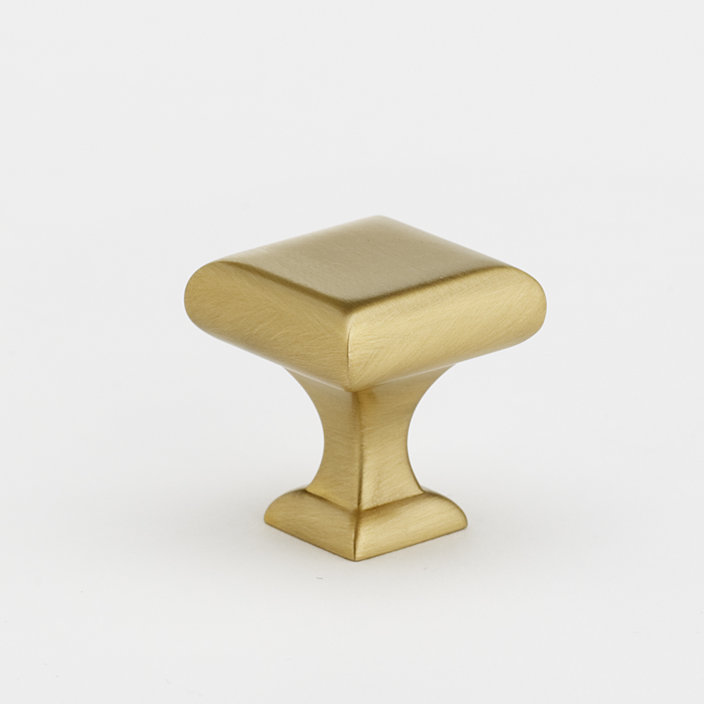Oversized Manhattan Square Knob, 1.625" H x 0.75" W x 1.125" D
