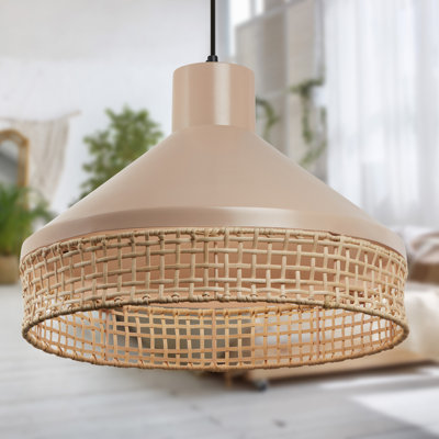 Luminaire suspendu transitionnel en métal 1 lumière l 18,5 po Ellisburg