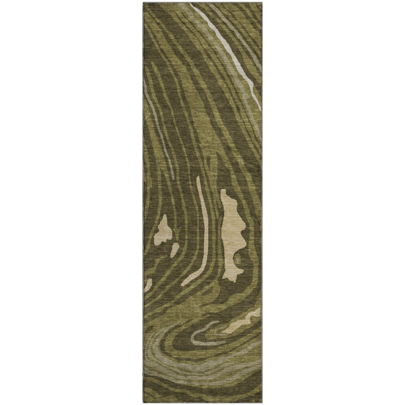 Premium Machine Washable Cossette AMF1051 Swirls Rug, Runner 2'3" x 7'6"