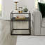 Deimy Glass Top Frame End Table