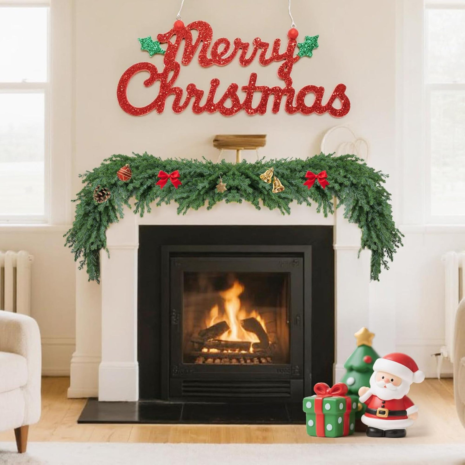 12" Norfolk Pine Christmas Garland