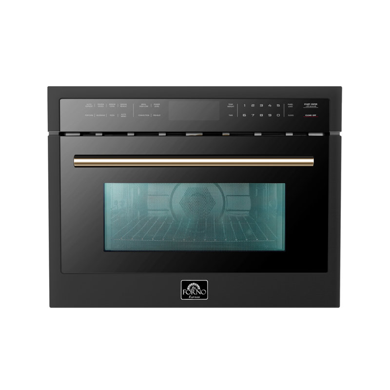 Oliena Black Stainless Steel 24-Inch Microwave Convection Oven Combo