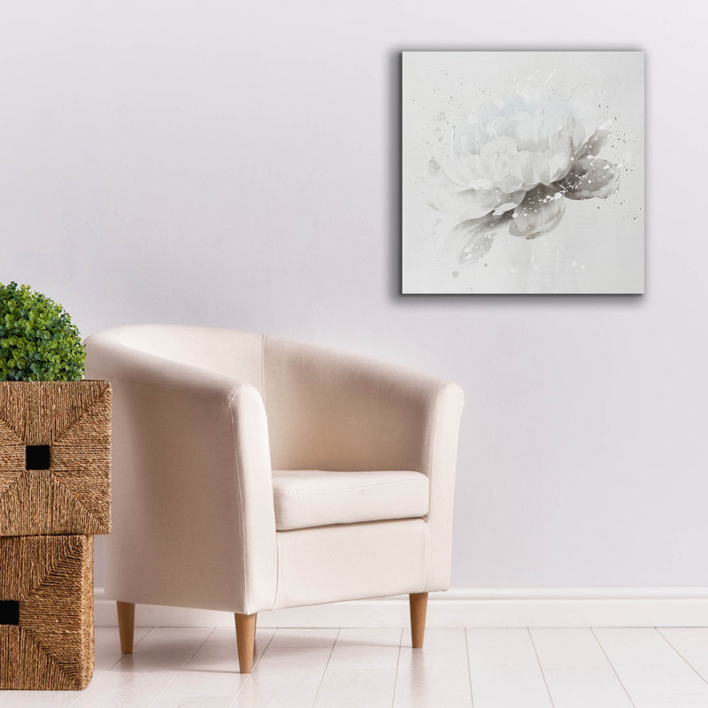 «White Peony» par Svetlana Aleynikova, art mural sur toile, H 26 po x l 26 po