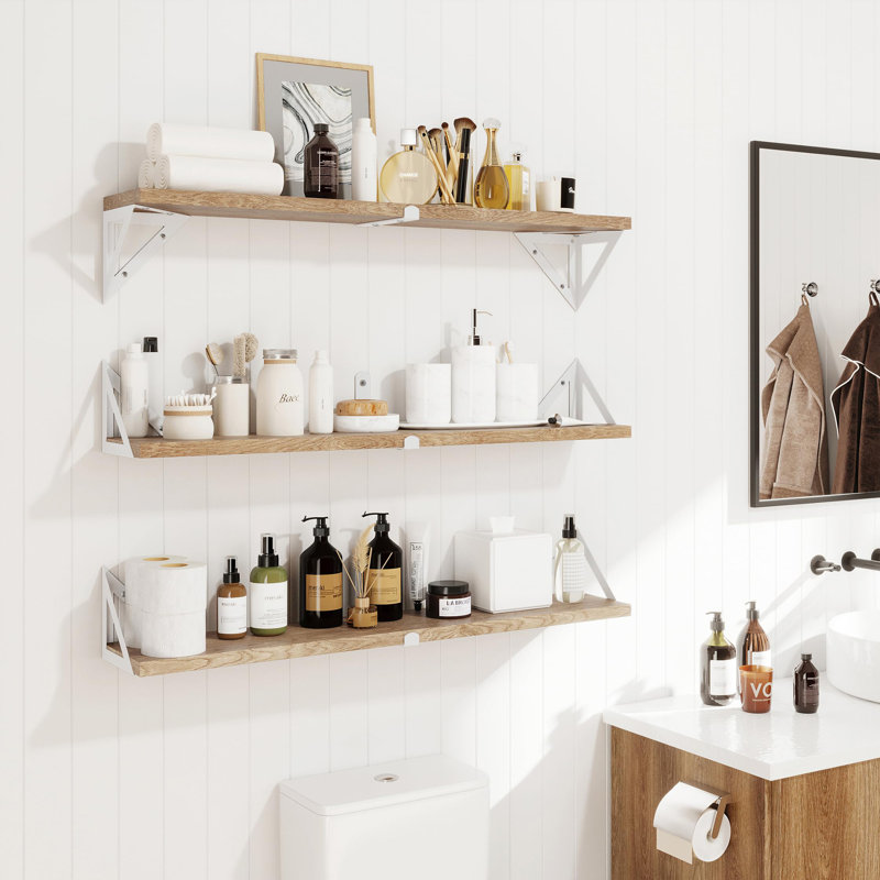 Rossbach Floating Shelf, Natural White