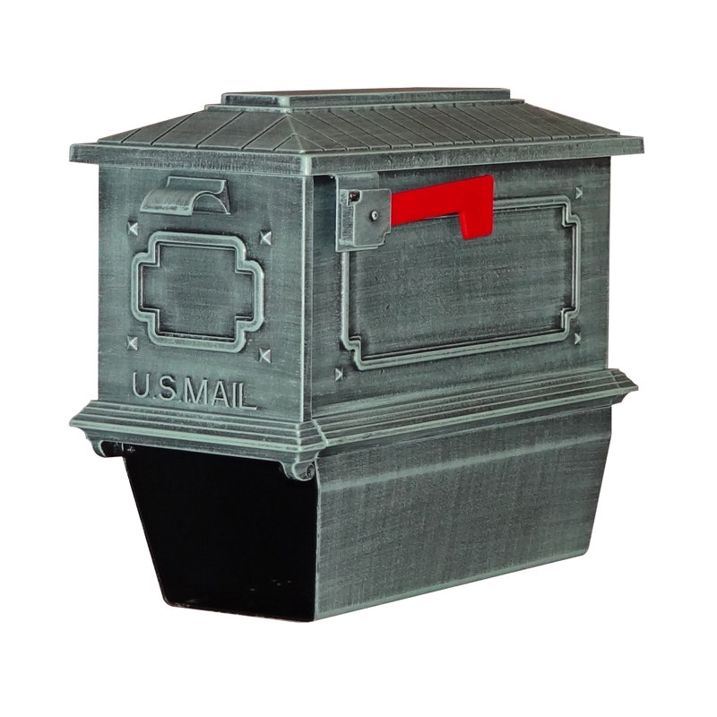 Kingston Aluminum Post Mounted Post box, Verde Green