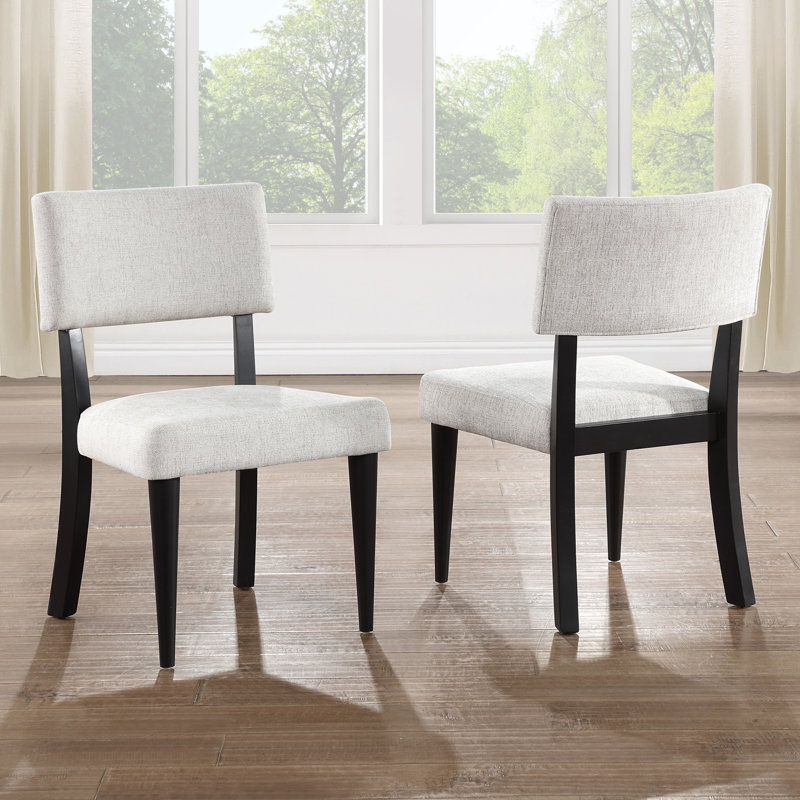 Chaise rembourrée en bois Colvin, Noir