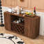 Buffet élégant avec rangement à vin, rangement ouvert et tablettes réglables Wave-Design