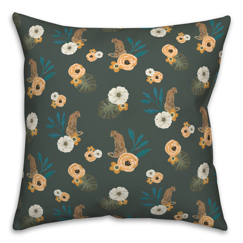 Coussin Floral, Vert