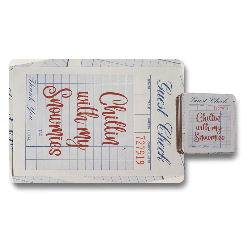 Limited Artisan Woodback Placemat And Coaster Set