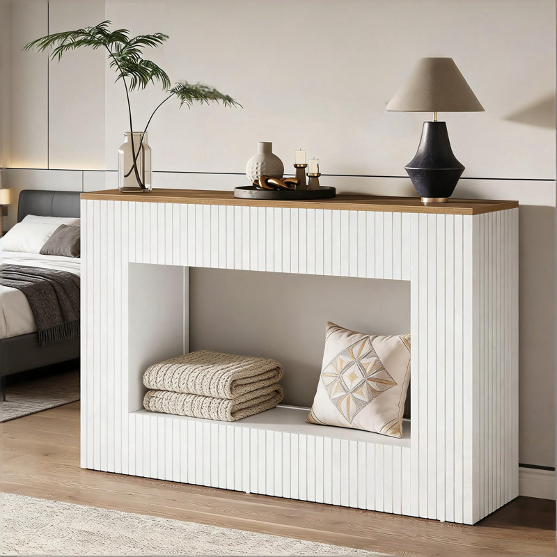 Console avec rangement ouvert