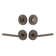 Viaggio Circolo Hammered Texture Rosette Complete Entry Set with Brezza Lever
