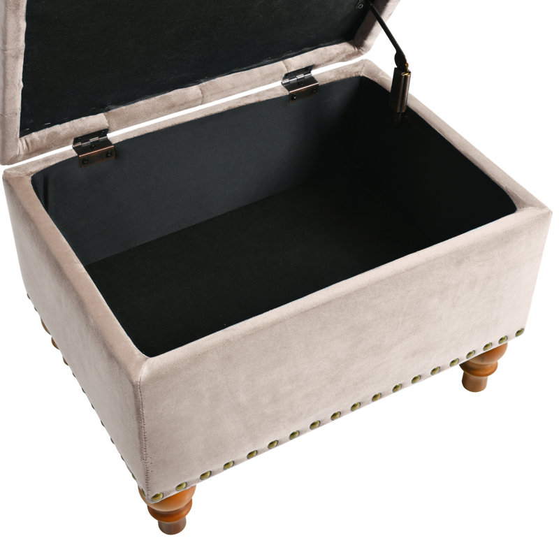 Rangement en velours rose - Style rétro élégant pour le salon avec compartiment intérieur, Rose