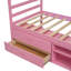 Lit plateforme en bois avec tablettes de rangement amovibles, deux tiroirs de rangement intégrés pour plus de commodité-319592926-319592924
