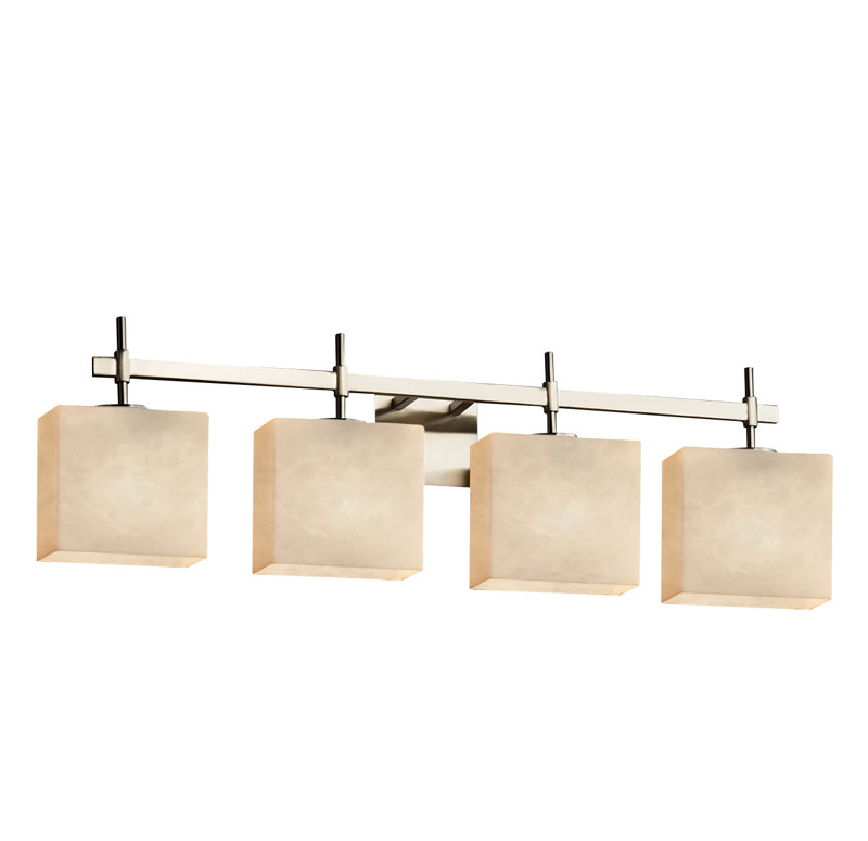 Éclairage pour meuble-lavabo 4 lumières Brey, Nickel brossé