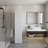 Home Linen Freestanding Tall Cabinet With Single Door And 4 Horizontal Storage Shelves, Cabinet For Bathroom, Bedroom Or Laundry Room, White