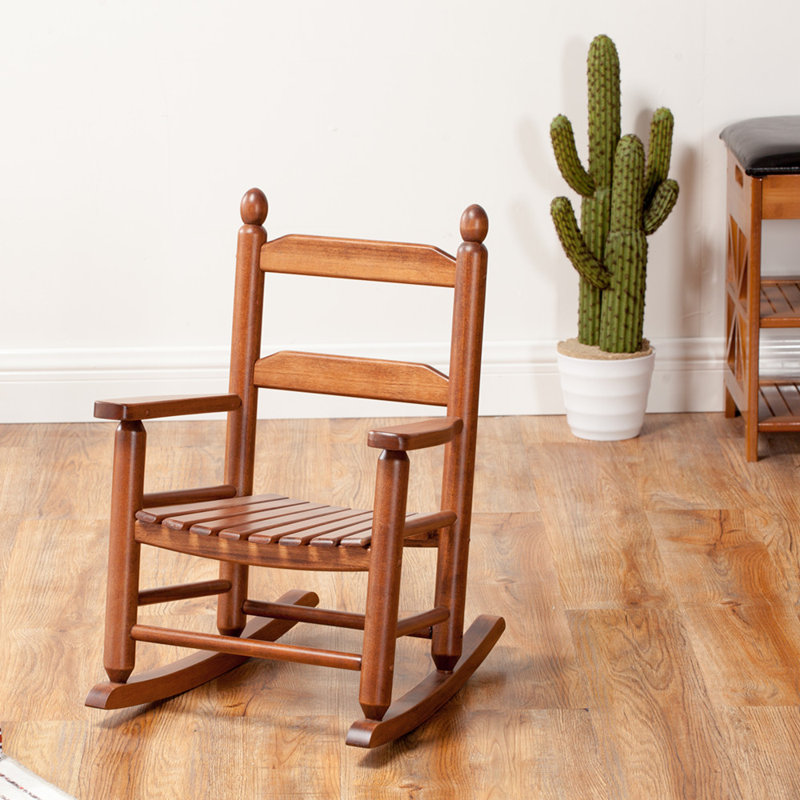 Stromberg Classic Wooden Child's Porch Chair Rocking Rocker Ages 3-6, Indoor, Brown