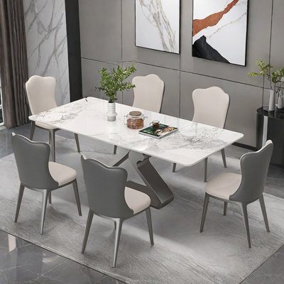 Italian style simple rectangular dining table sets