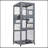 Wood Bird Cage With Universal Wheels-Gray