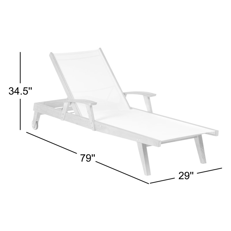 Bayhead Outdoor Teak Chaise Lounge