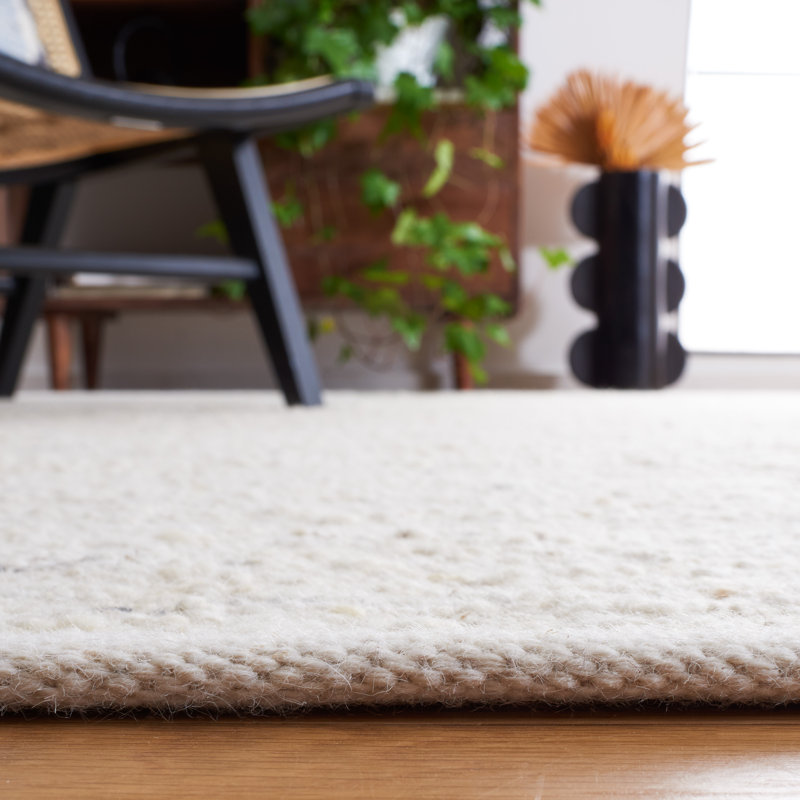 Blairsville Ivory Wool Flat Woven by Hand, Rectangle 3' x 5'