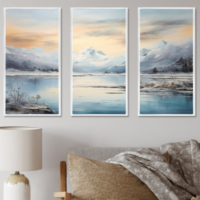 Glacier Sunrise In Alaska I - Glacier Canvas Art Set