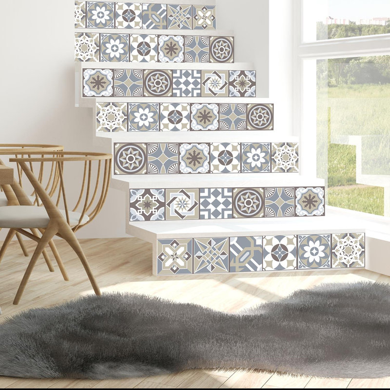 Carreau de terrain pelez et collez en PVC 6 po x 6 po