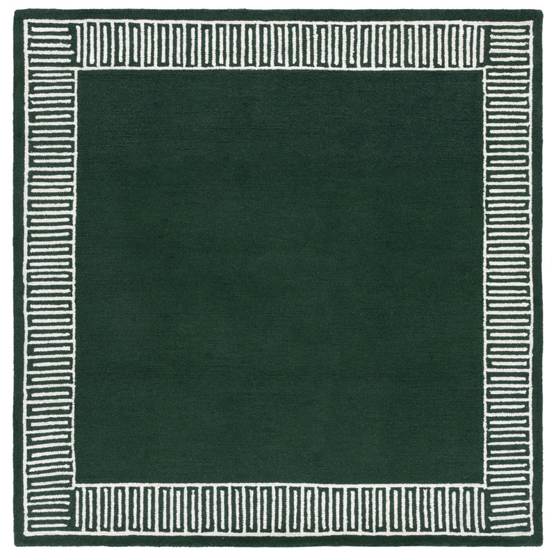 Metro 465 Hand Tufted 80% Wool; 20% Cotton Geometric Rug, Square 6'