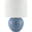 Ceramic Table Lamp with Linen Drum Shade-2018340837