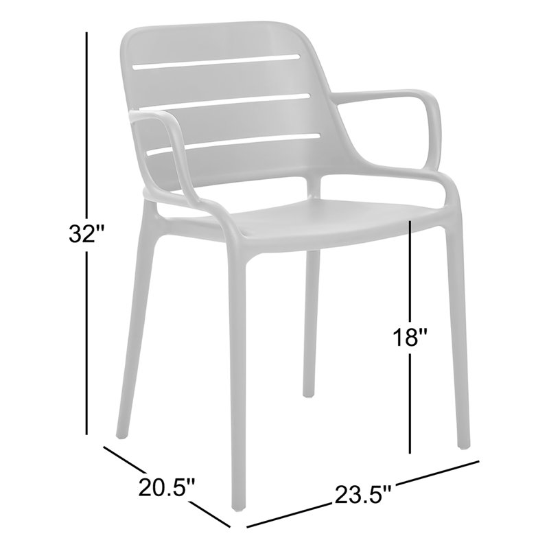 Jasper Outdoor Stacking Armchair (Set of 4) - Ginger, Army Green