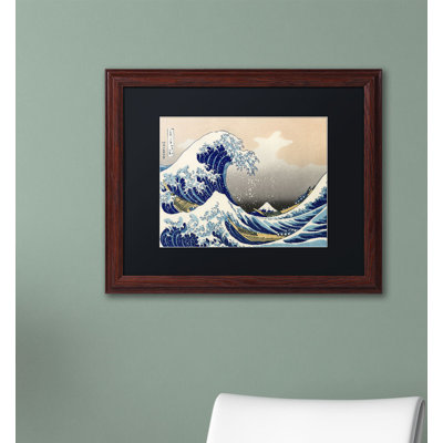 « the great kanagawa wave » par katsushika hokusai,, reproduction d’art encadrée