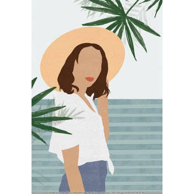 Tropical Fashion Girl - Wrapped Canvas Print