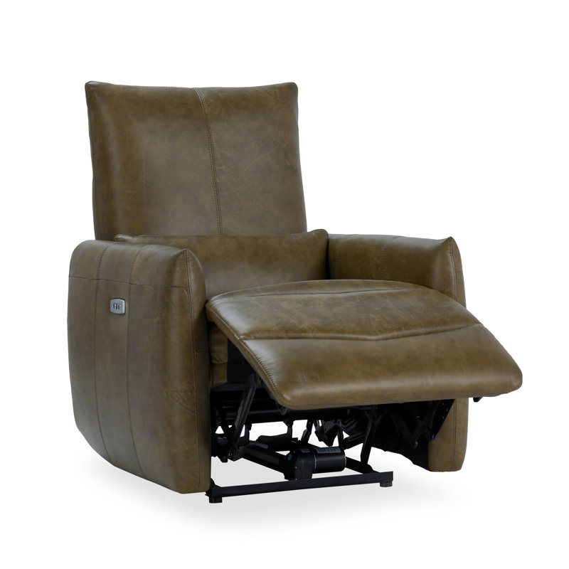 Thaya Leather Power Recliner Chair, Earth Brown Genuine Leather
