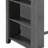 Graham 36" 3-Piece Gray Finish Small Space Counter Height Dining Table With Shelves And 2 Chairs-1290976856-1290976861
